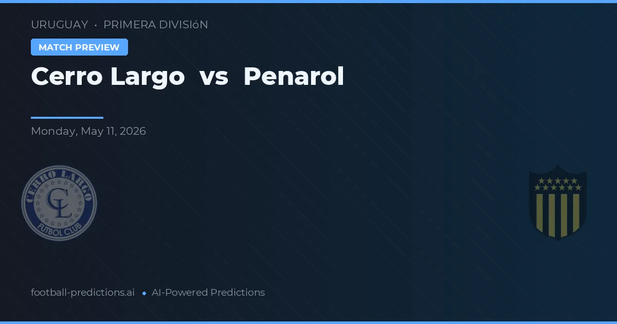 Cerro Largo vs Peñarol — matchtips och förhandstitt