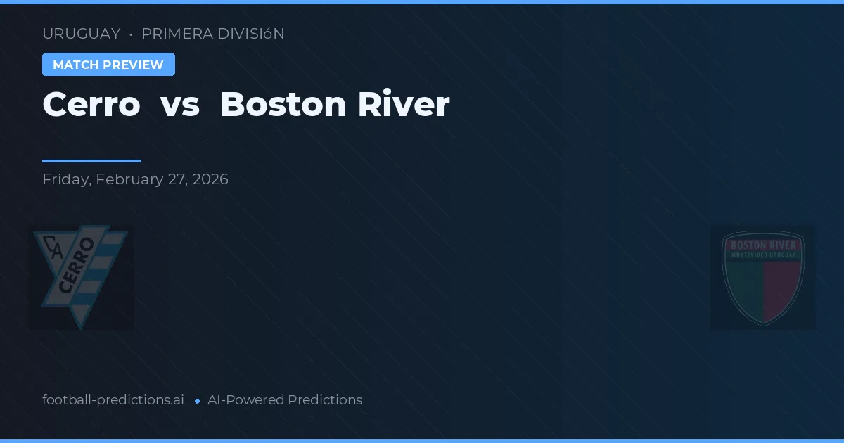Cerro vs Boston River — matchtips och förhandstitt