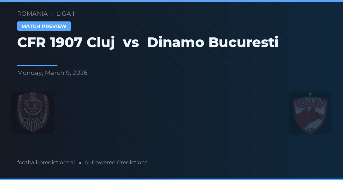 CFR Cluj vs Dinamo București — matchtips och förhandstitt