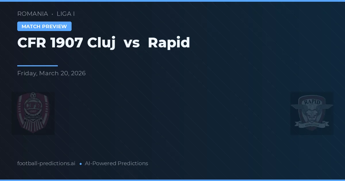 CFR Cluj vs Rapid — matchtips och förhandstitt