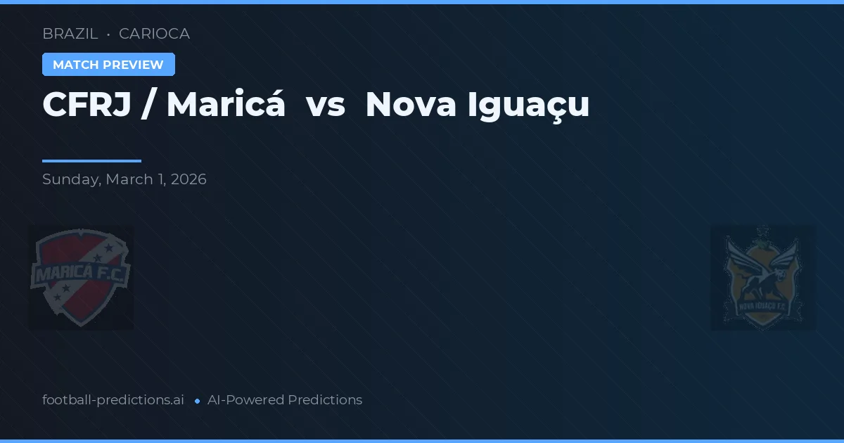 CFRJ / Maricá vs Nova Iguaçu — matchtips och förhandstitt