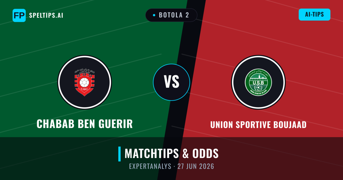 Chabab Ben Guerir vs Union Sportive Boujaad — matchtips och förhandstitt