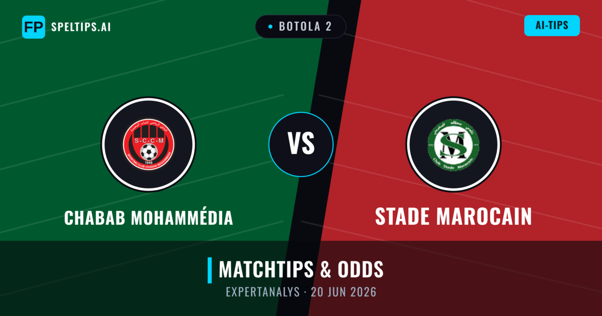 Chabab Mohammédia vs Stade Marocain — matchtips och förhandstitt