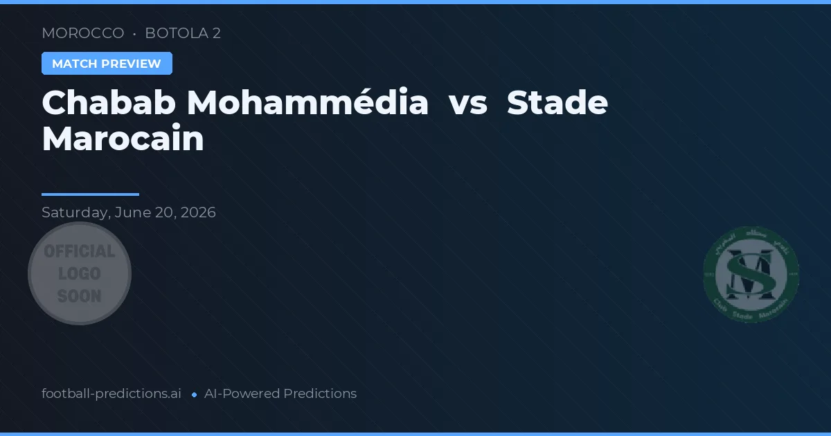 Chabab Mohammédia vs Stade Marocain — matchtips och förhandstitt