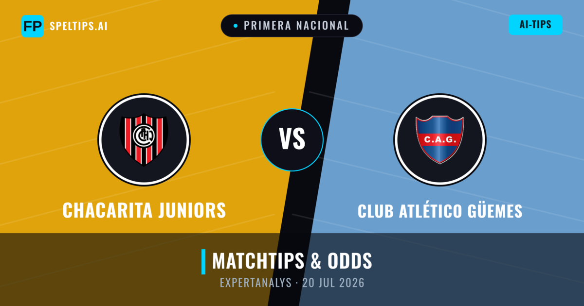Chacarita Juniors vs Club Atlético Güemes — matchtips och förhandstitt