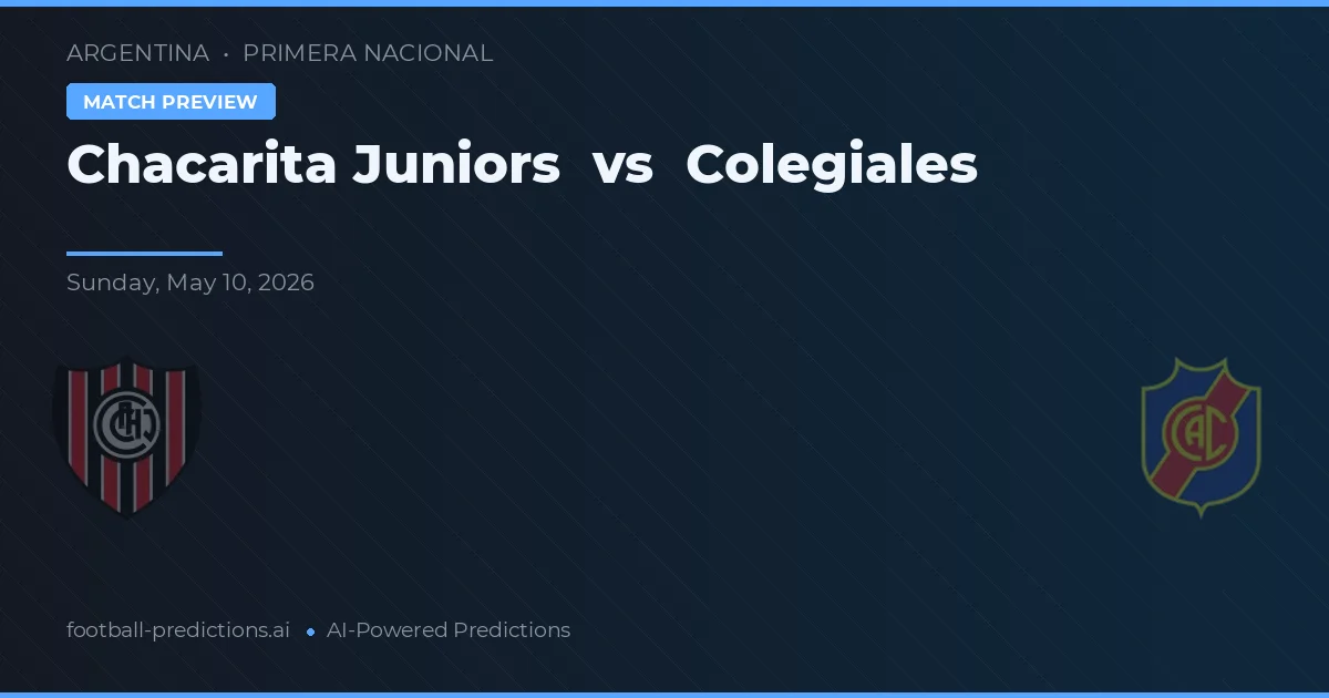 Chacarita Juniors vs Colegiales — matchtips och förhandstitt