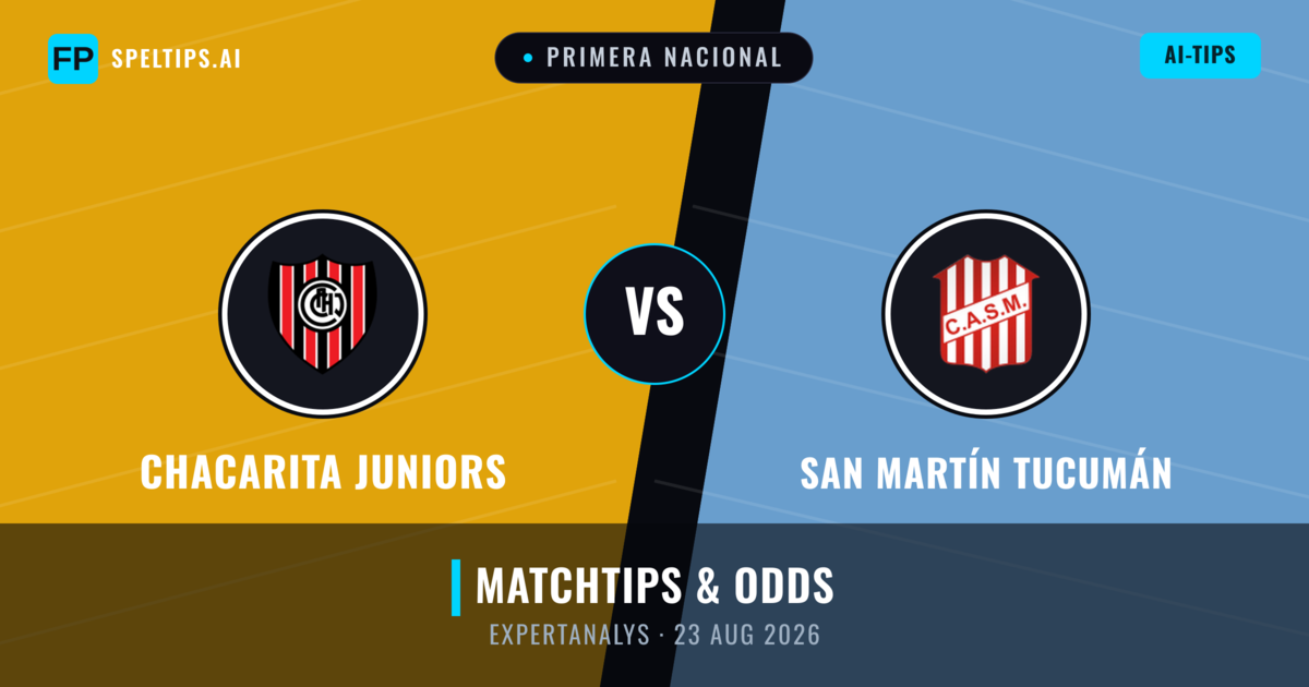 Chacarita Juniors vs San Martín Tucumán — matchtips och förhandstitt