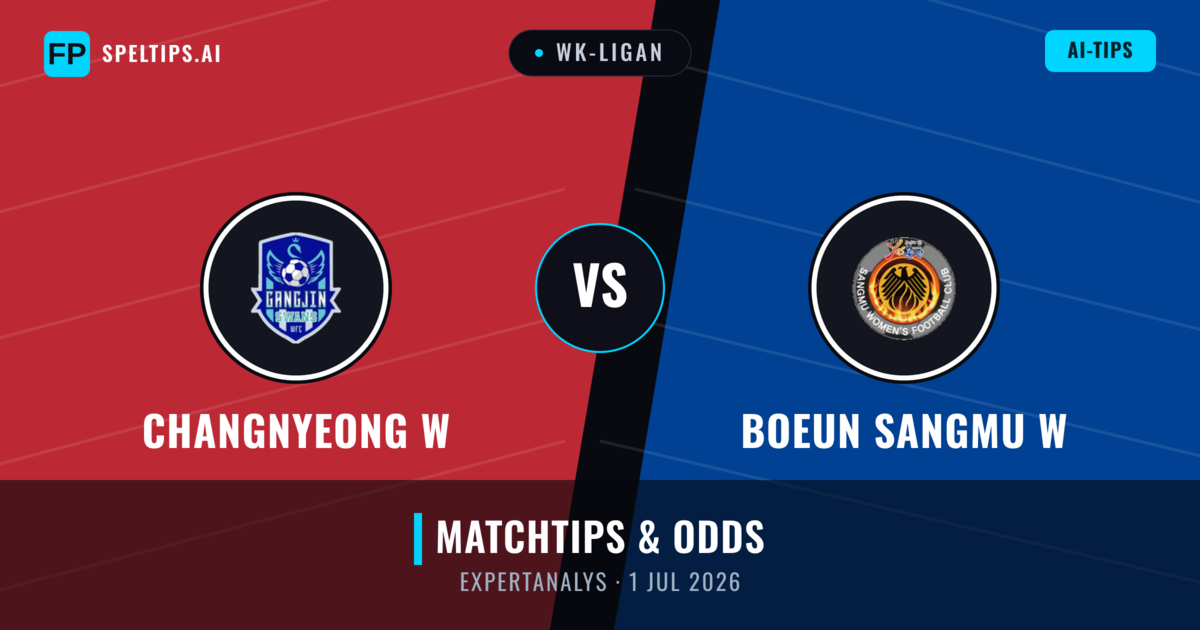Changnyeong W vs Boeun Sangmu W — matchtips och förhandstitt