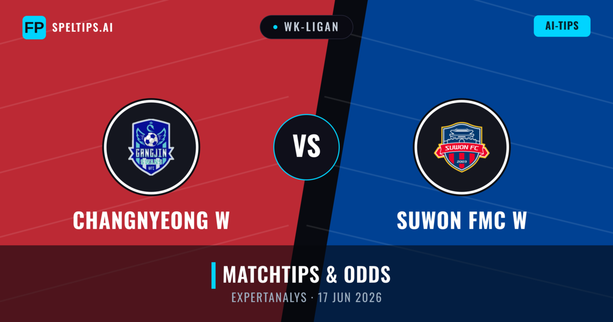 Changnyeong W vs Suwon FMC W — matchtips och förhandstitt