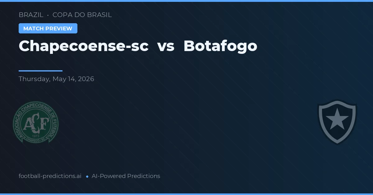 Chapeecoense-sc vs Botafogo — matchtips och förhandstitt