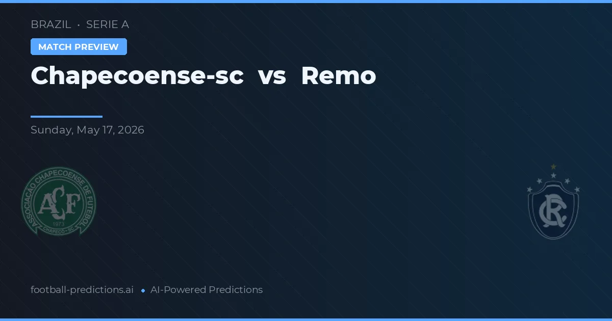 Chapeecoense-sc vs Remo — matchtips och förhandstitt