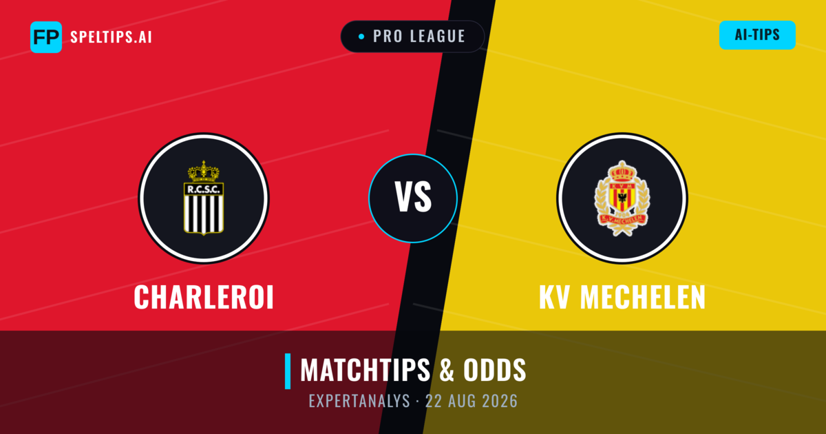 Charleroi vs KV Mechelen — matchtips och förhandstitt