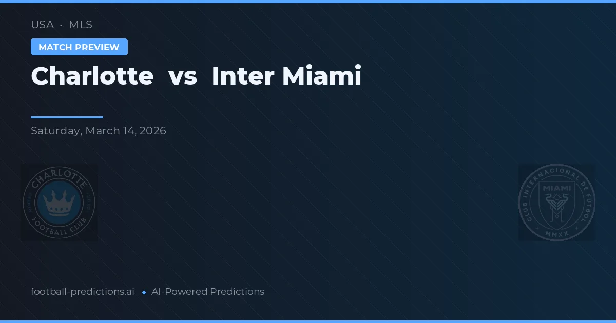 Charlotte vs Inter Miami — matchtips och förhandstitt
