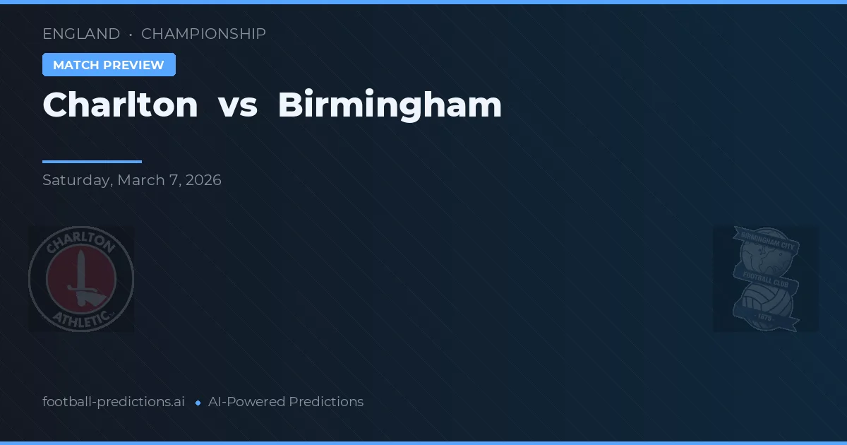 Charlton vs Birmingham — matchtips och förhandstitt