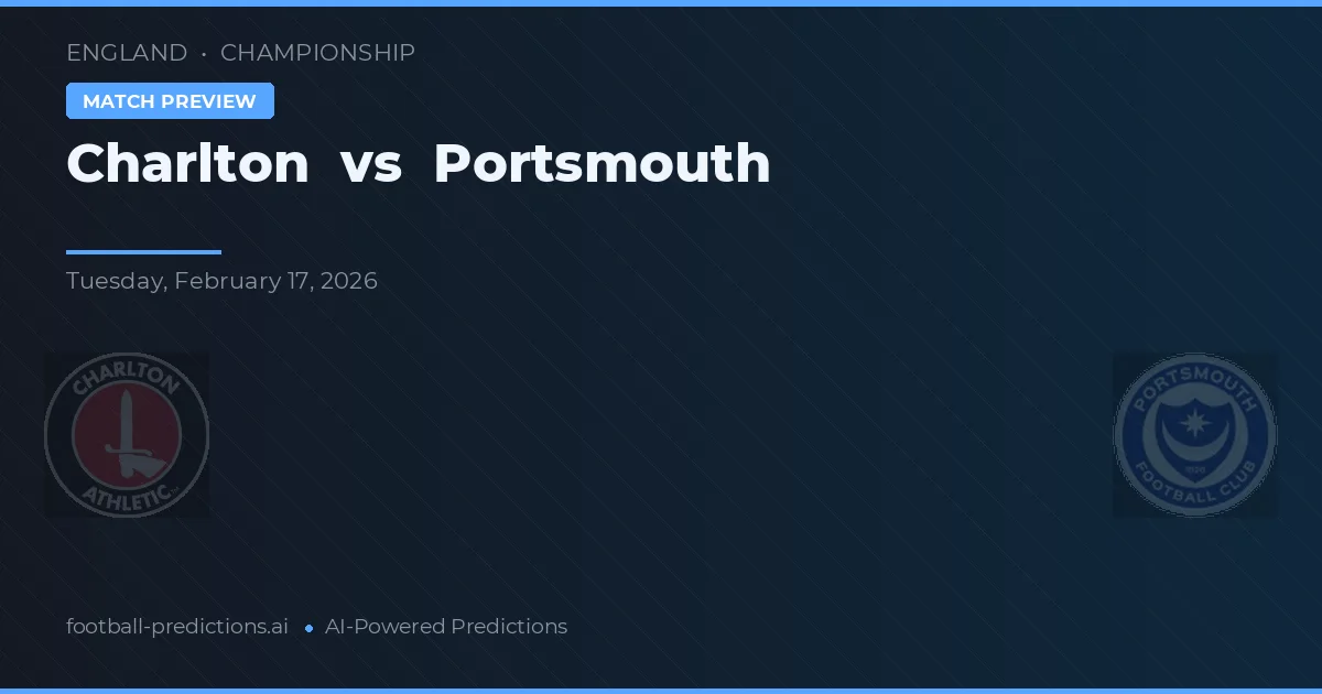 Charlton vs Portsmouth — matchtips och förhandstitt