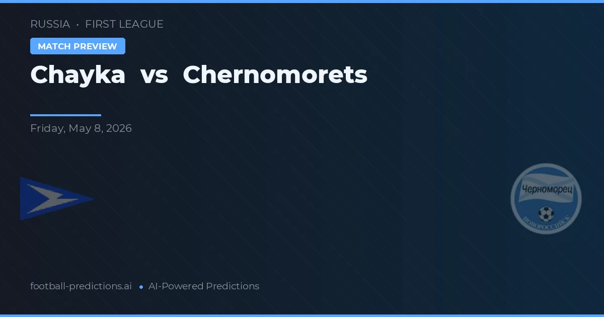 Chayka vs Chernomorets — matchtips och förhandstitt