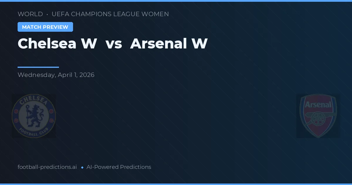 Chelsea W vs Arsenal W — matchtips och förhandstitt