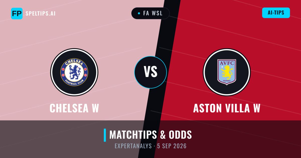 Chelsea W vs Aston Villa W — matchtips och förhandstitt
