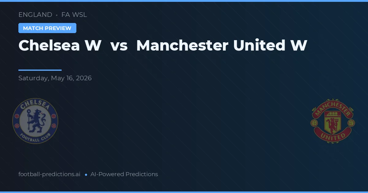 Chelsea W vs Manchester United Dam — matchtips och förhandstitt