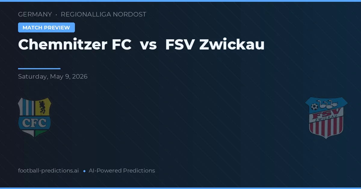 Chemnitzer FC vs FSV Zwickau — matchtips och förhandstitt