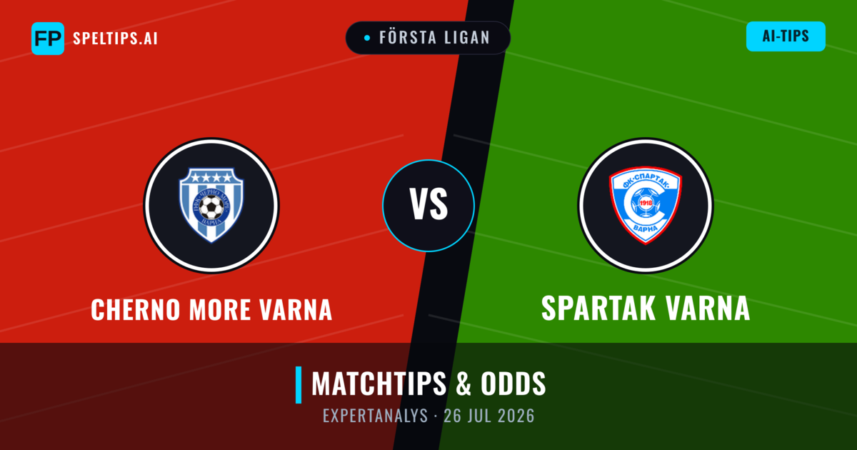 Cherno More Varna vs Spartak Varna — matchtips och förhandstitt