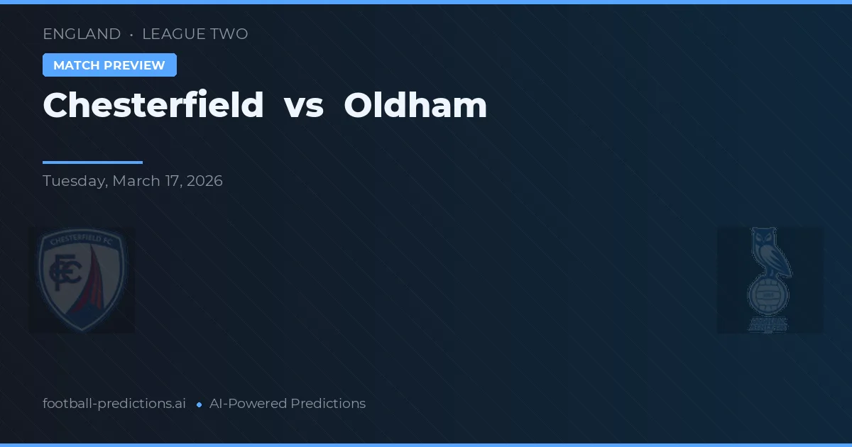 Chesterfield vs Oldham — matchtips och förhandstitt