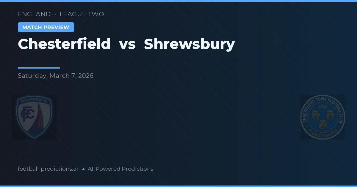 Chesterfield vs Shrewsbury — matchtips och förhandstitt
