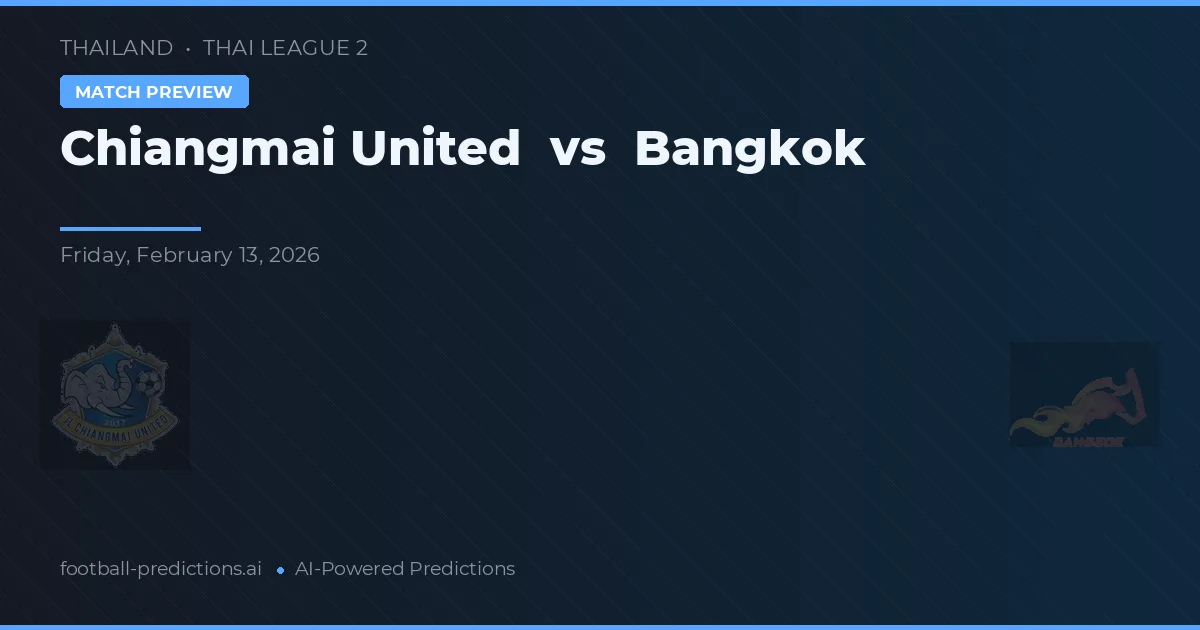 Chiangmai United vs Bangkok — matchtips och förhandstitt