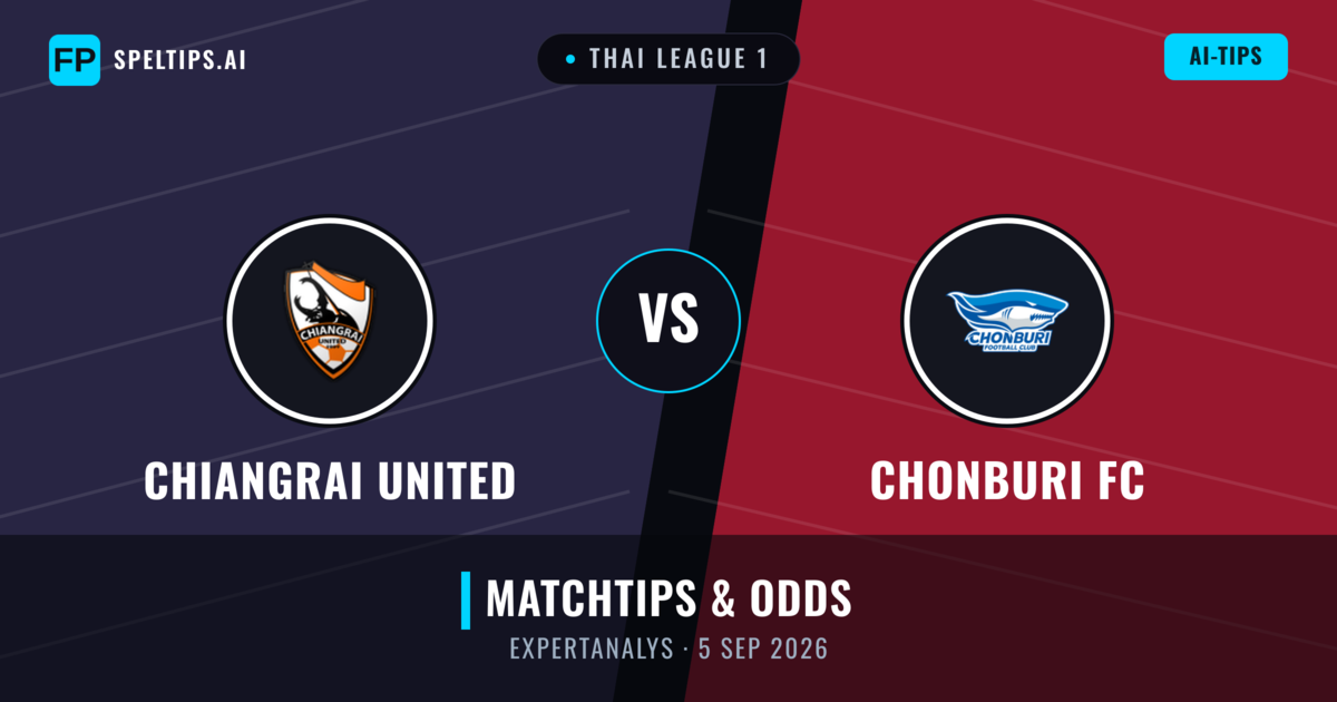 Chiangrai United vs Chonburi FC — matchtips och förhandstitt