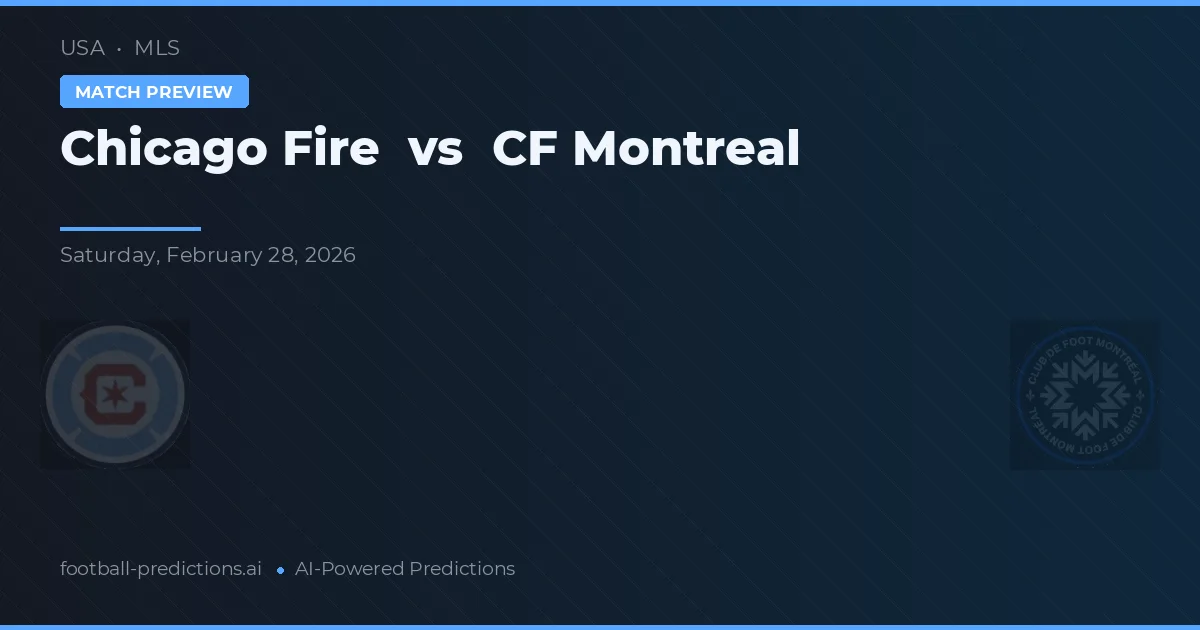 Chicago Fire vs CF Montréal — matchtips och förhandstitt