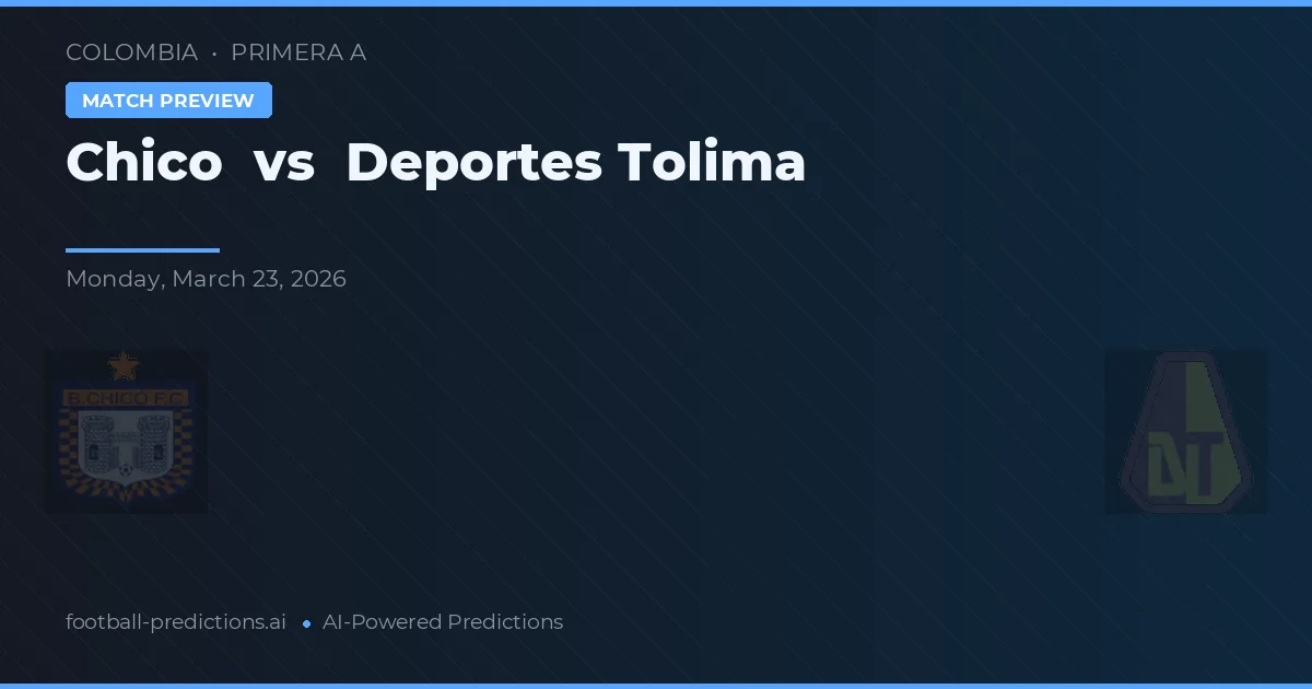 Chico vs Deportes Tolima — matchtips och förhandstitt