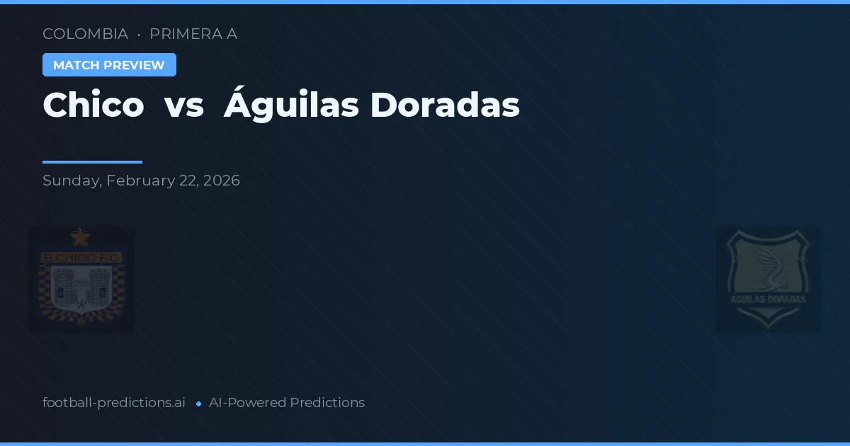 Chico vs Águilas Doradas — matchtips och förhandstitt