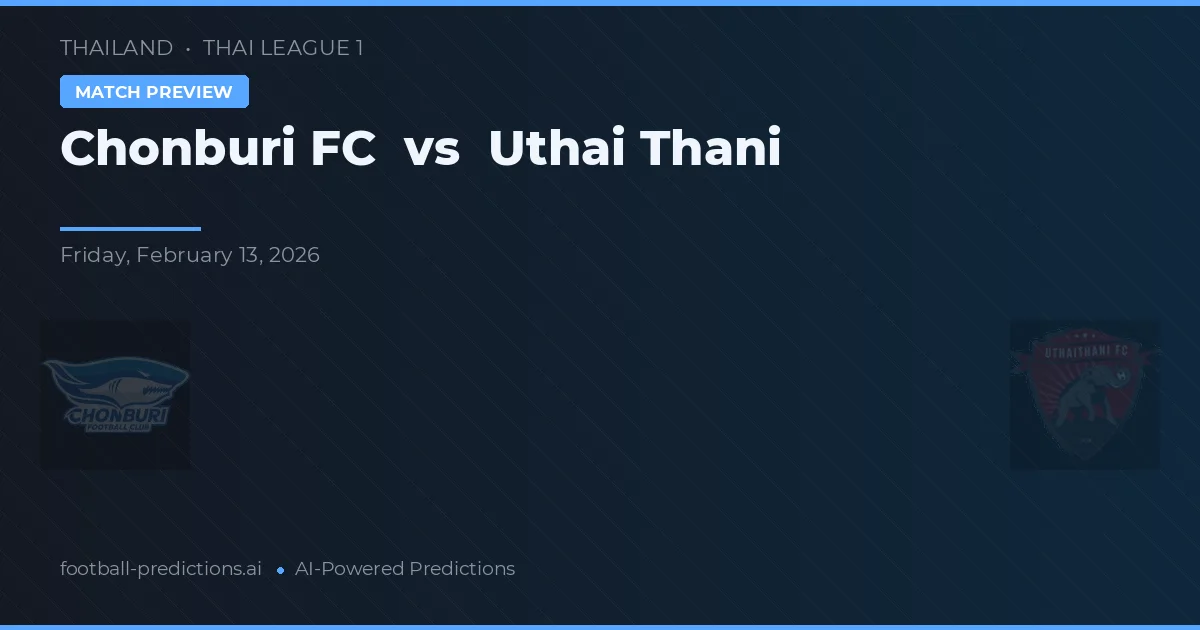 Chonburi FC vs Uthai Thani — matchtips och förhandstitt
