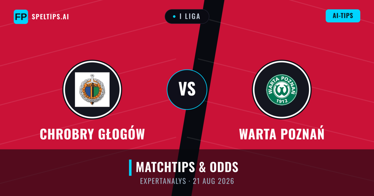 Chrobry Głogów vs Warta Poznań — matchtips och förhandstitt