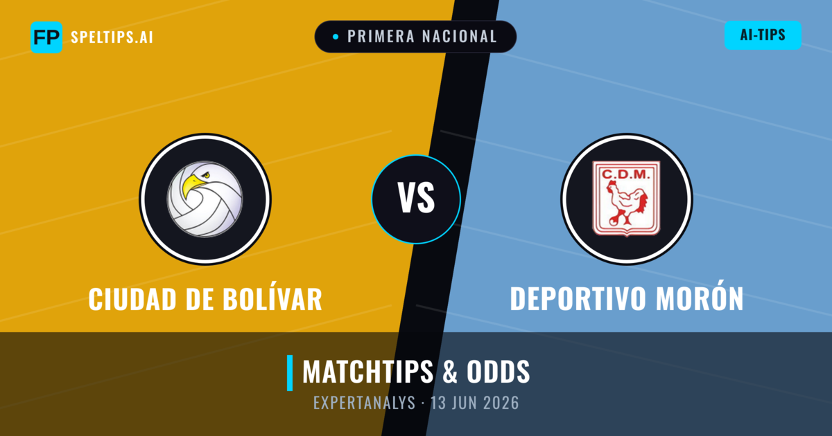 Ciudad de Bolívar vs Deportivo Morón — matchtips och förhandstitt