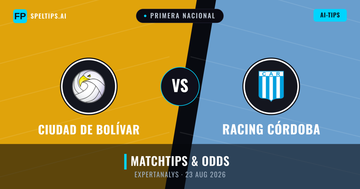 Ciudad de Bolívar vs Racing Córdoba — matchtips och förhandstitt