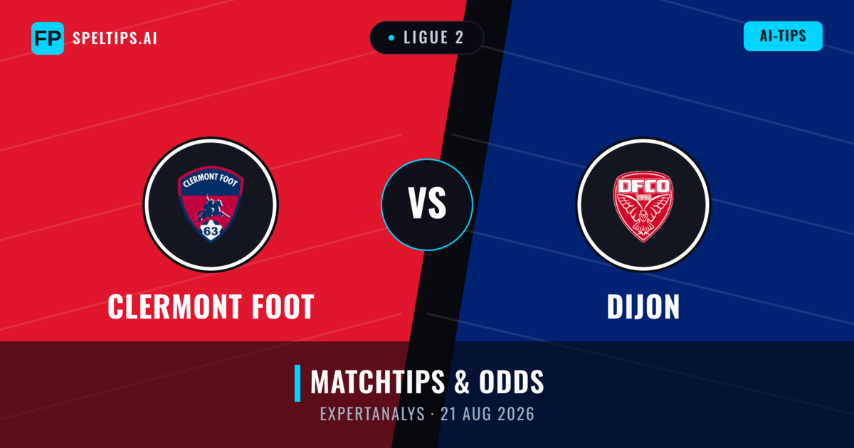 Clermont Foot vs Dijon — matchtips och förhandstitt