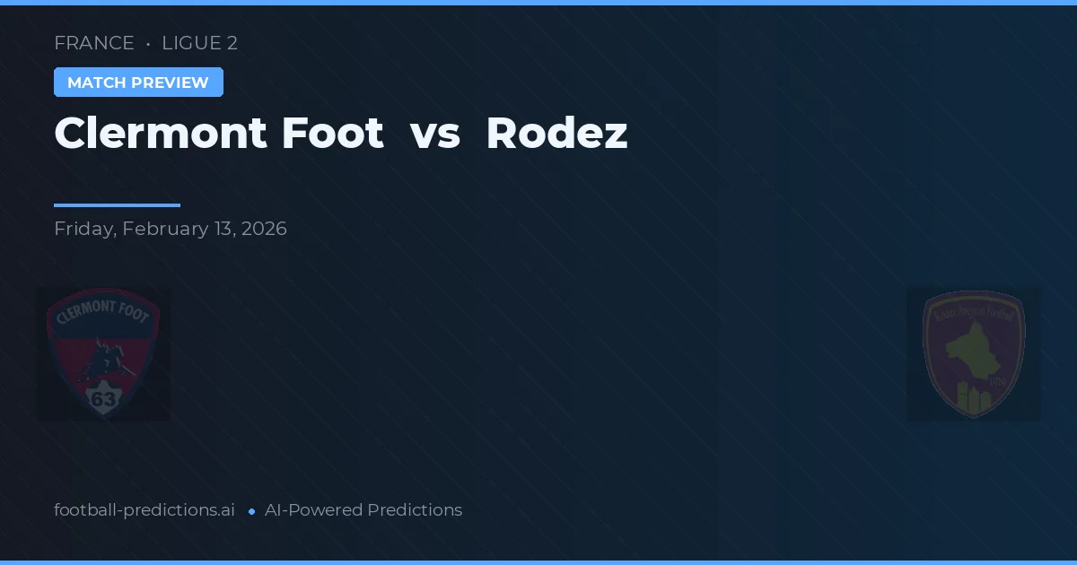Clermont Foot vs Rodez — matchtips och förhandstitt