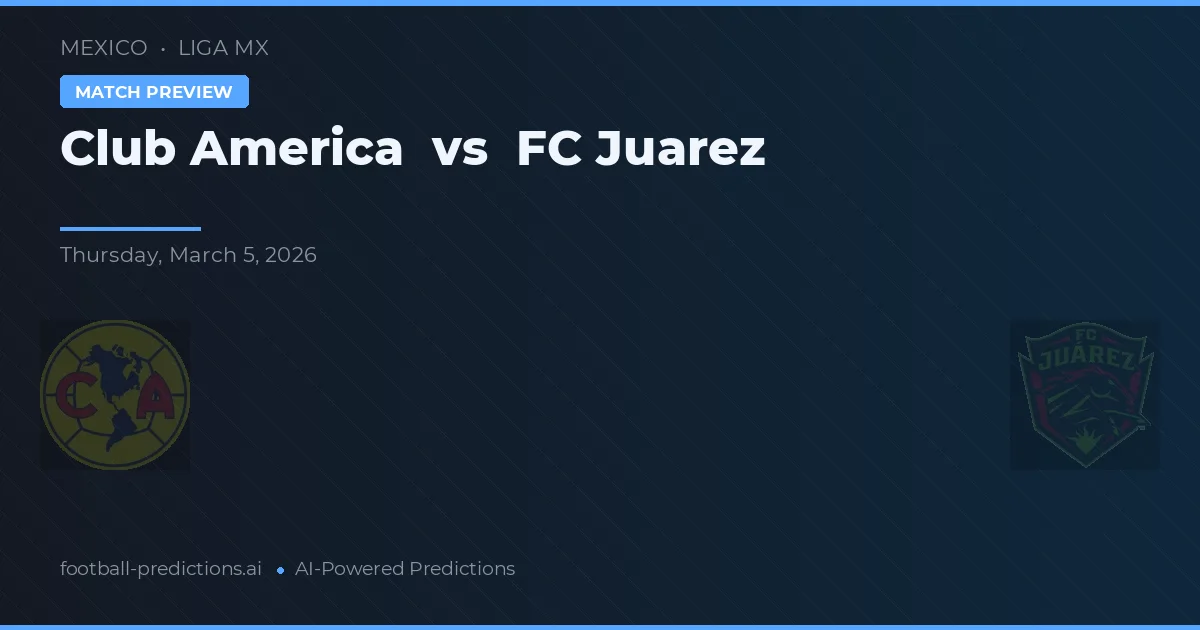 Club America vs FC Juarez — matchtips och förhandstitt