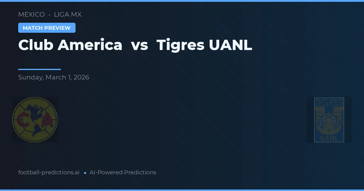 Club America vs Tigres UANL — matchtips och förhandstitt