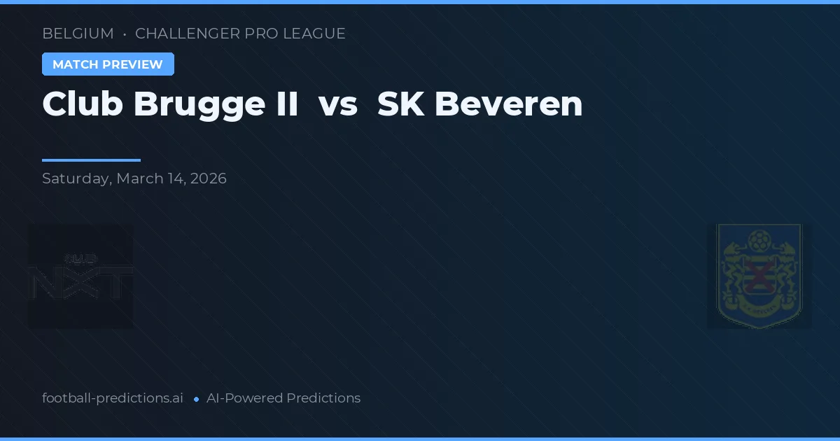 Club Brugge II vs SK Beveren — matchtips och förhandstitt