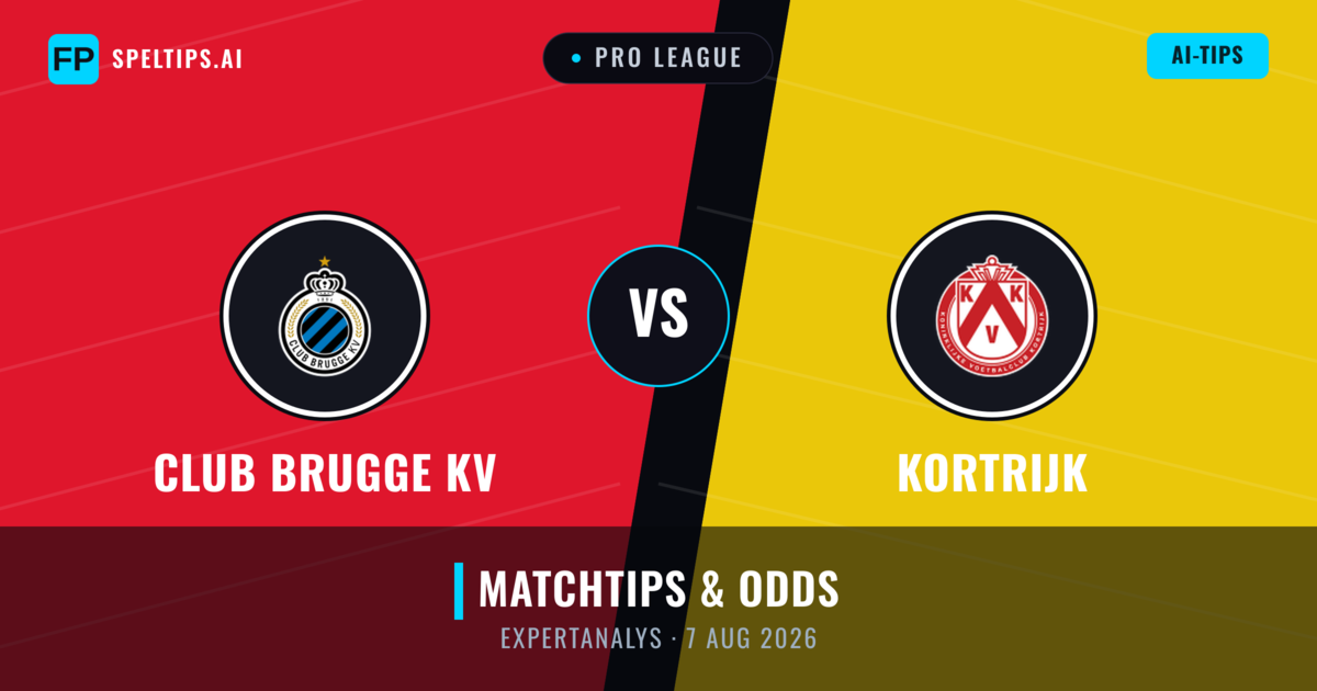 Club Brugge KV vs Kortrijk — matchtips och förhandstitt