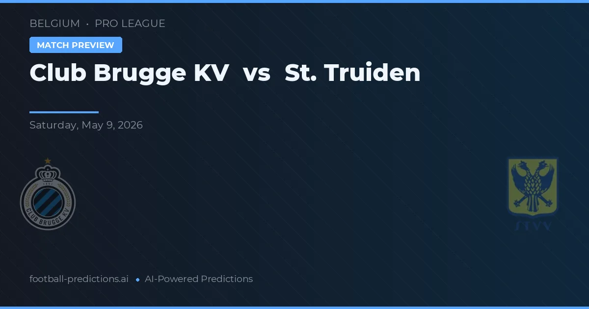 Club Brugge KV vs St. Truiden — matchtips och förhandstitt