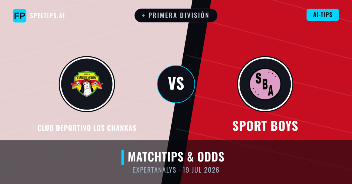 Club Deportivo Los Chankas vs Sport Boys — matchtips och förhandstitt