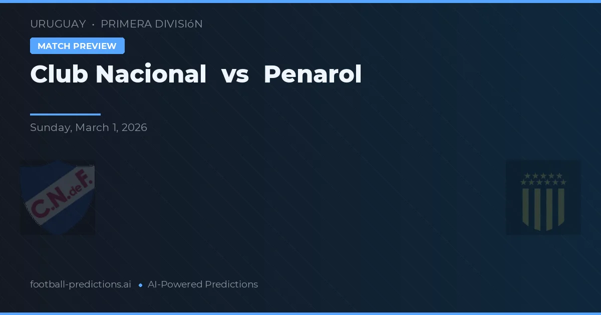 Club Nacional de Football vs Peñarol — matchtips och förhandstitt