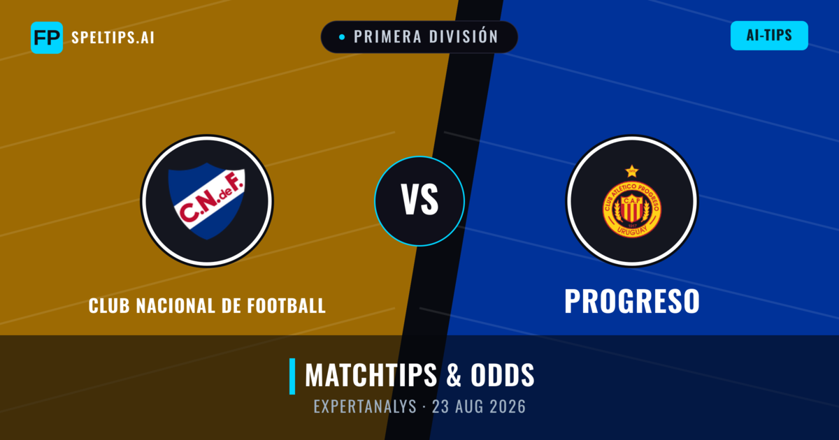 Club Nacional de Football vs Progreso — matchtips och förhandstitt