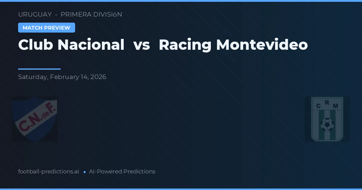 Club Nacional de Football vs Racing Montevideo — matchtips och förhandstitt