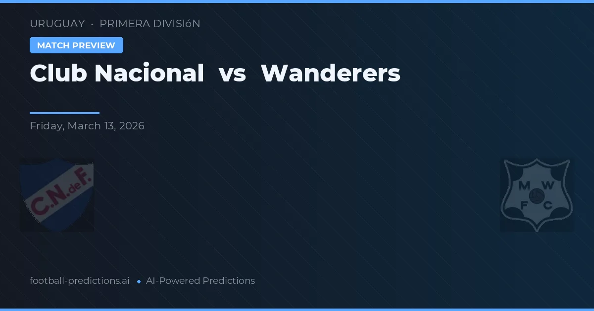 Club Nacional de Football vs Wanderers — matchtips och förhandstitt