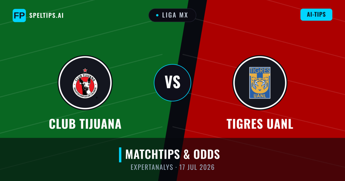 Club Tijuana vs Tigres UANL — matchtips och förhandstitt