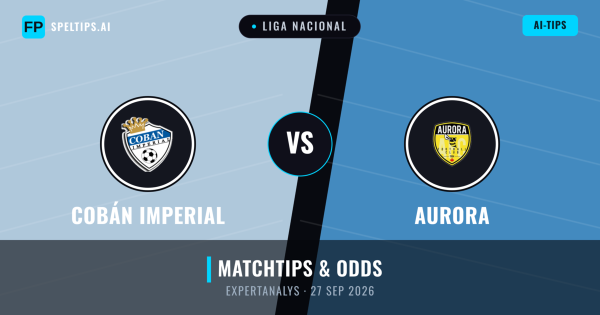 Cobán Imperial vs Aurora — matchtips och förhandstitt